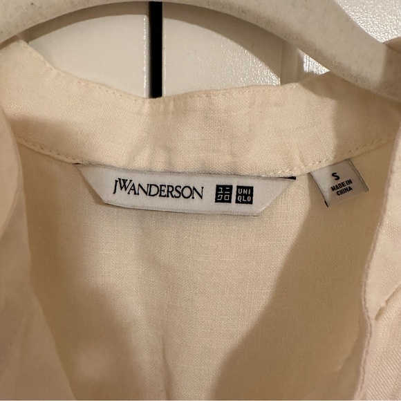 White collared tank button up unisex - Picture 4 of 4